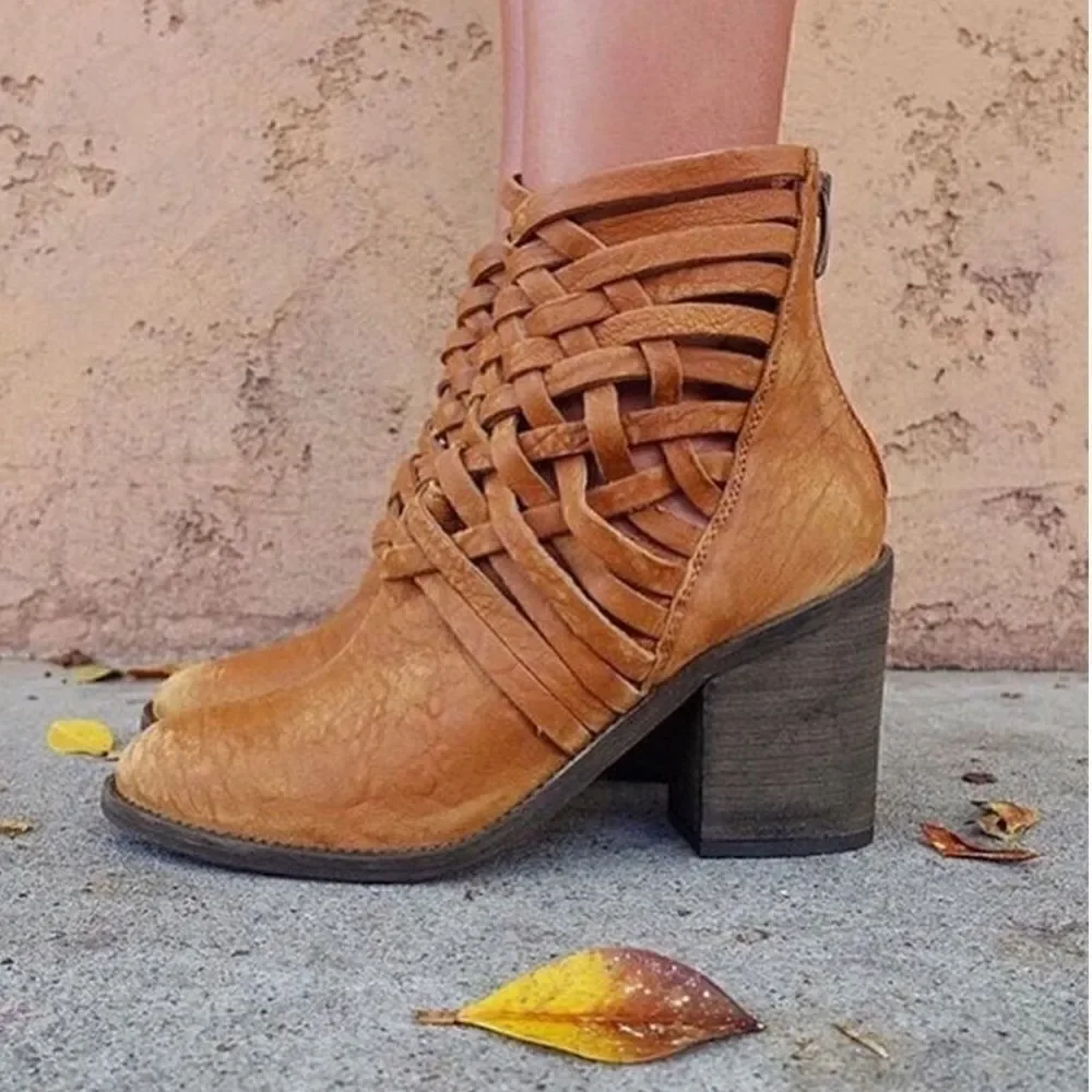 Free People Brown Suede  Ankle Boots